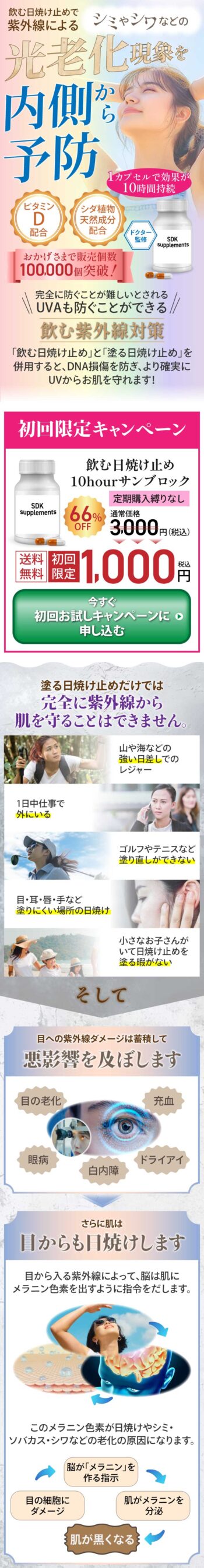 飲む日焼け止めのFV