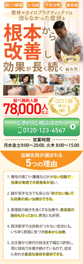 鍼灸院のスマホ用FV