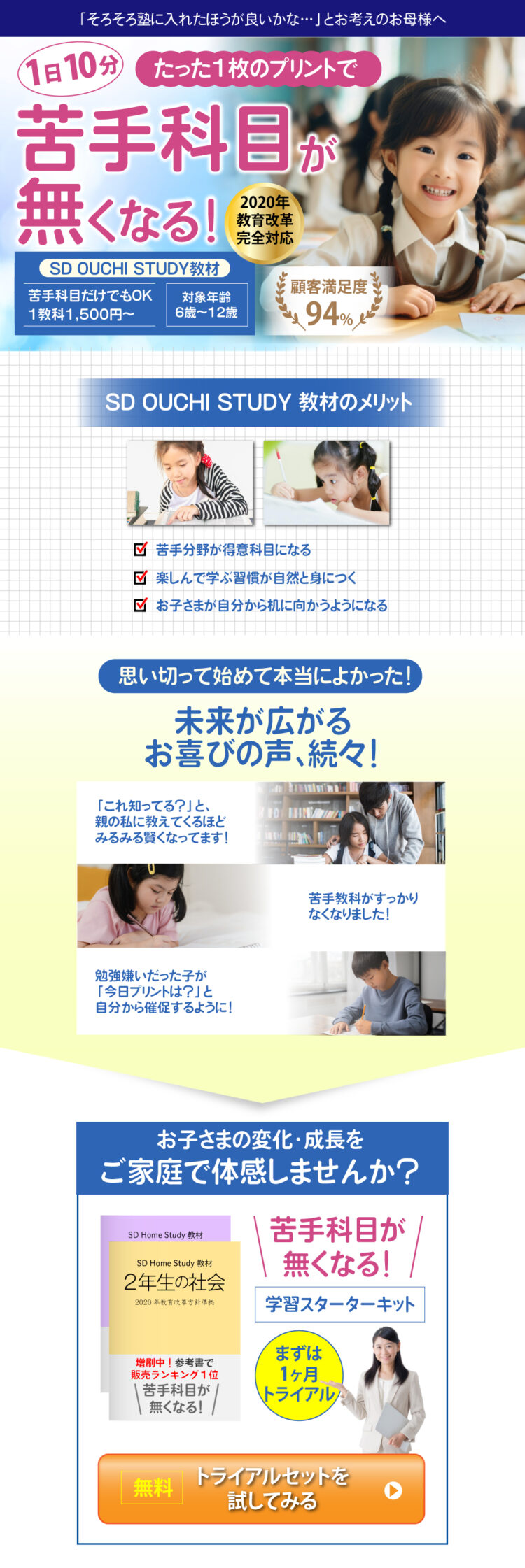 子どもの学習教材のFV