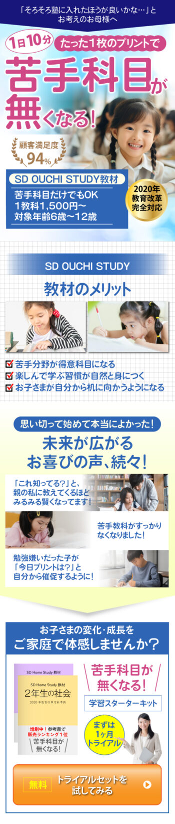 子どもの学習教材のFV