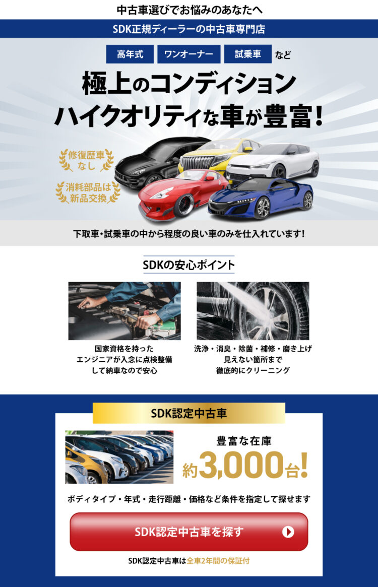 中古車販売のFV